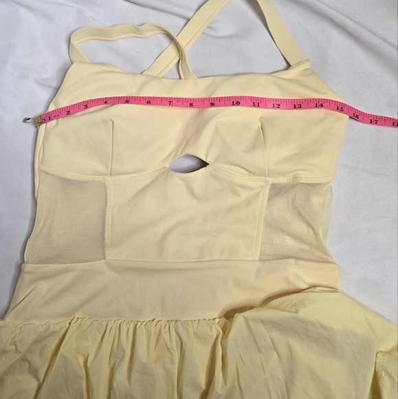 POPFLEX butter yellow cream supershort runsie one piece athletic romper L - Picture 10 of 12